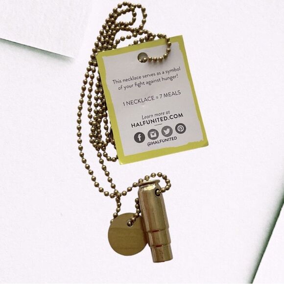 Half United Artisan Made Fighting Hunger Bullet Necklace - Picture 1 of 14